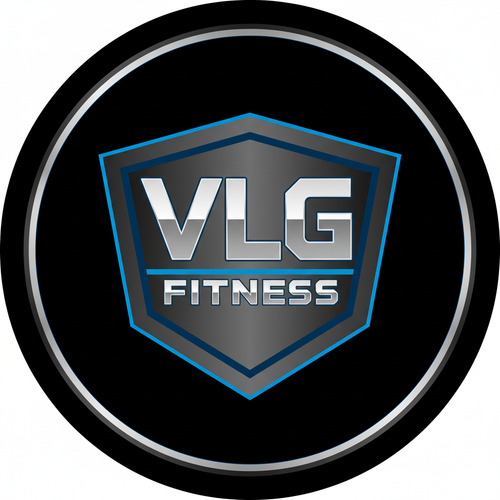 DAME SOLO EL ESCUDO CON ESTAS TRES INICIALES QUE TE DARE.  VLG Y ABAJO DE ESO LA PALABRA. FITNESS